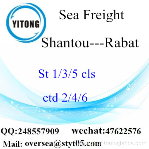 Shantou Port LCL Consolidation To Rabat